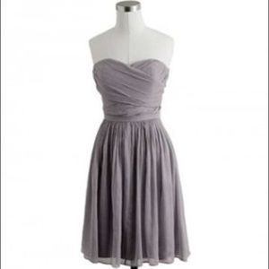 J. Crew Strapless semi formal Gray Dress